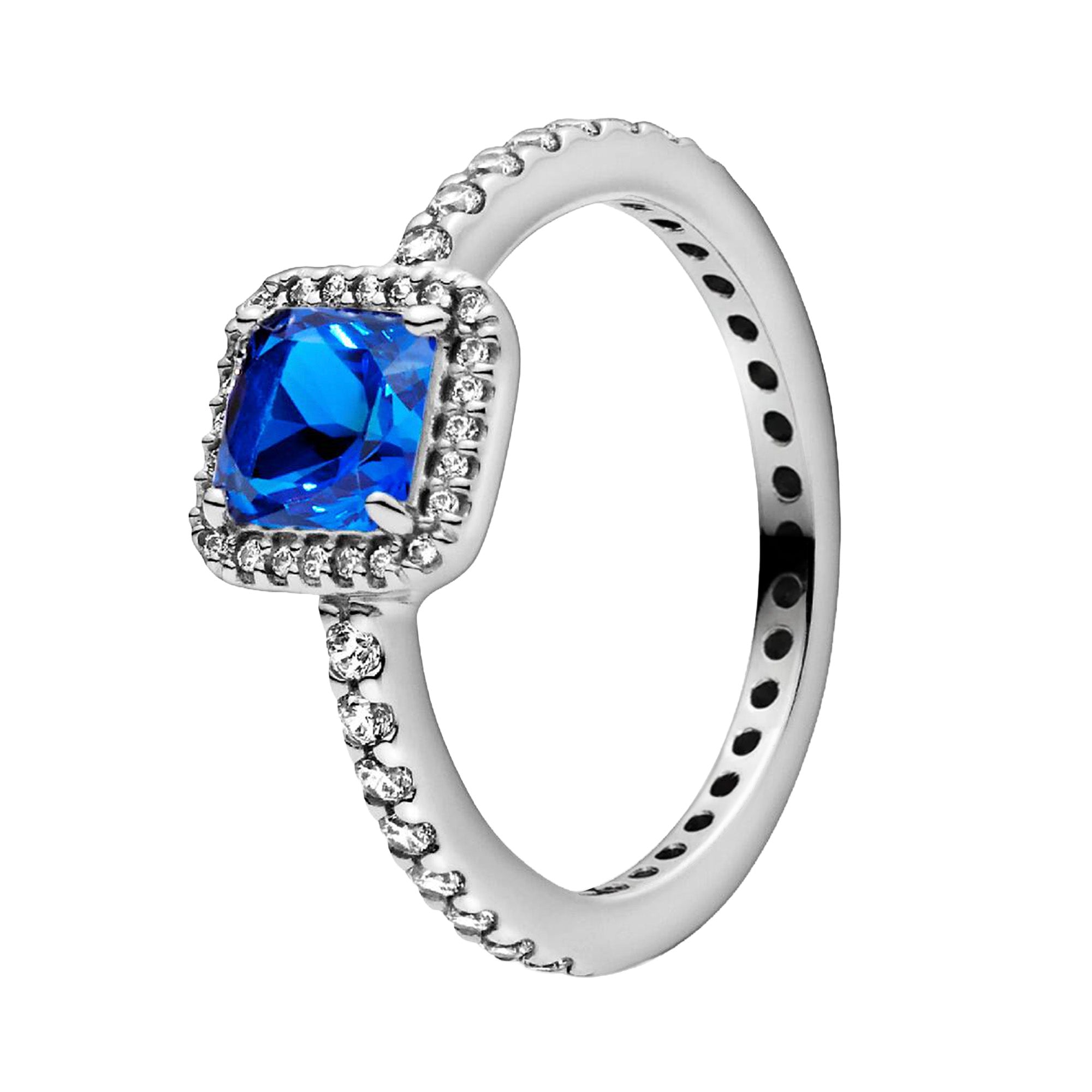 Anillo Inspirado Pan 1.1 Circonia Cuadrada con Micro Circonias Plata .925