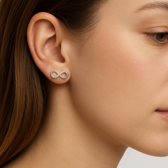 Broquel Grande Infinito con Circonias Plata .925