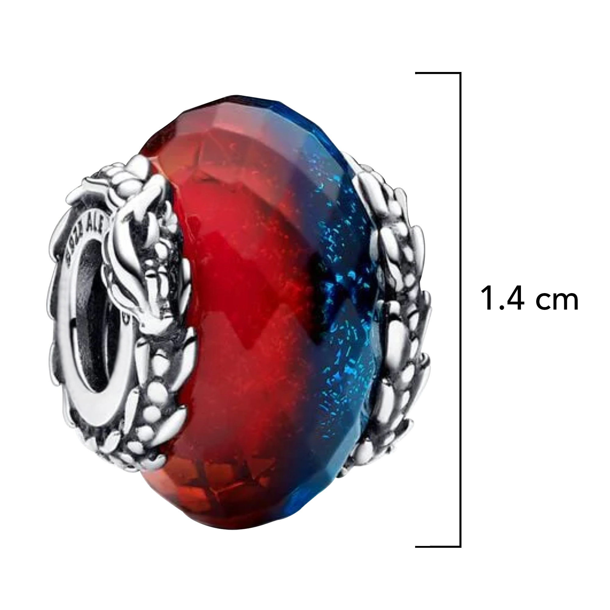 Charm Inspirado Pan 1:1 Dragones de Hielo Fuego Plata .925