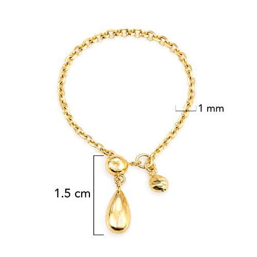 Anillo Ajustable con Gota Oro 10K