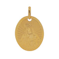 Dije Medalla Ovalada con la Virgen de Guadalupe Oro 14K