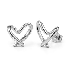 Broquel Silueta Corazón Liso Encontrado Plata .925