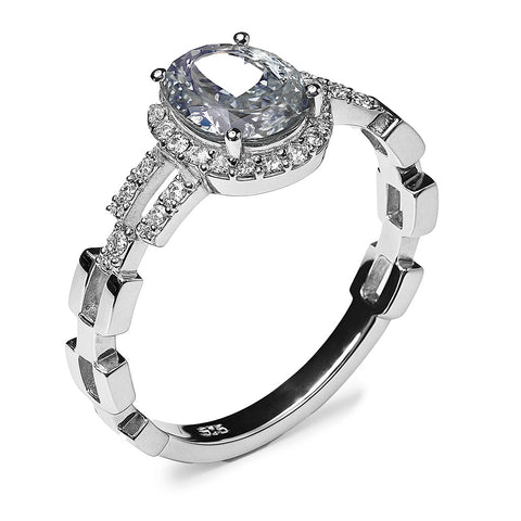 Anillo solitario Plata .925