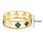 Anillo Inspirado LV Flores Multicolor Oro 10K