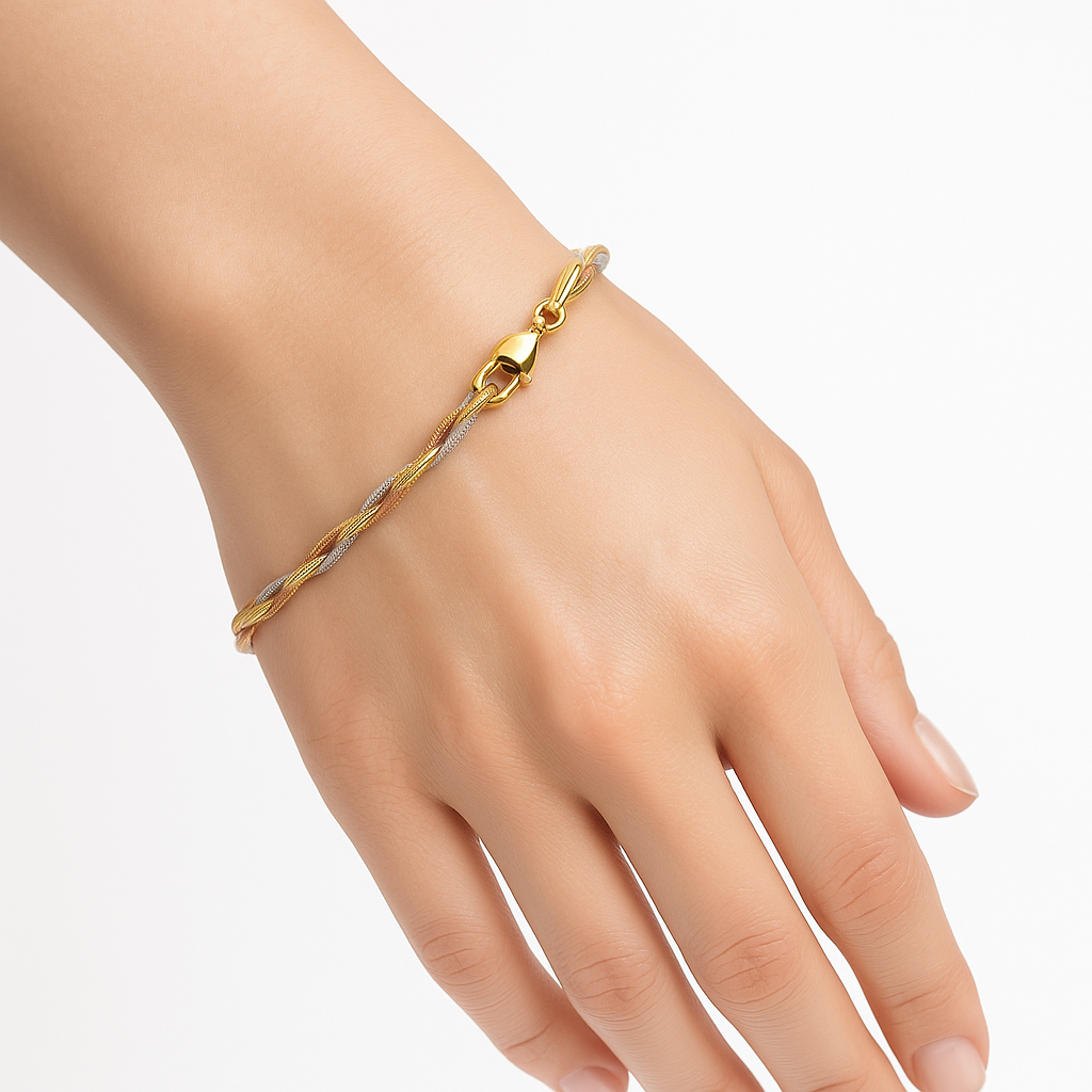 Pulsera trenzada Plata .925