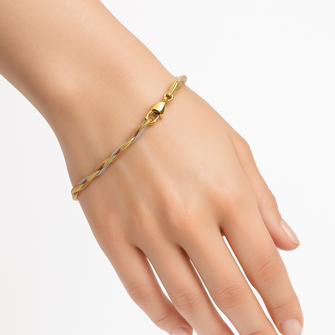 Pulsera trenzada Plata .925