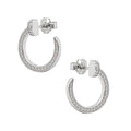 Arracada Inspirada Cartier 1:1 Clavo con Circonias Chico, Plata .925 con Baño de Rodio