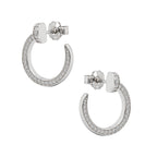 Arracada Inspirada Cartier 1:1 Clavo con Circonias Chico, Plata .925 con Baño de Rodio