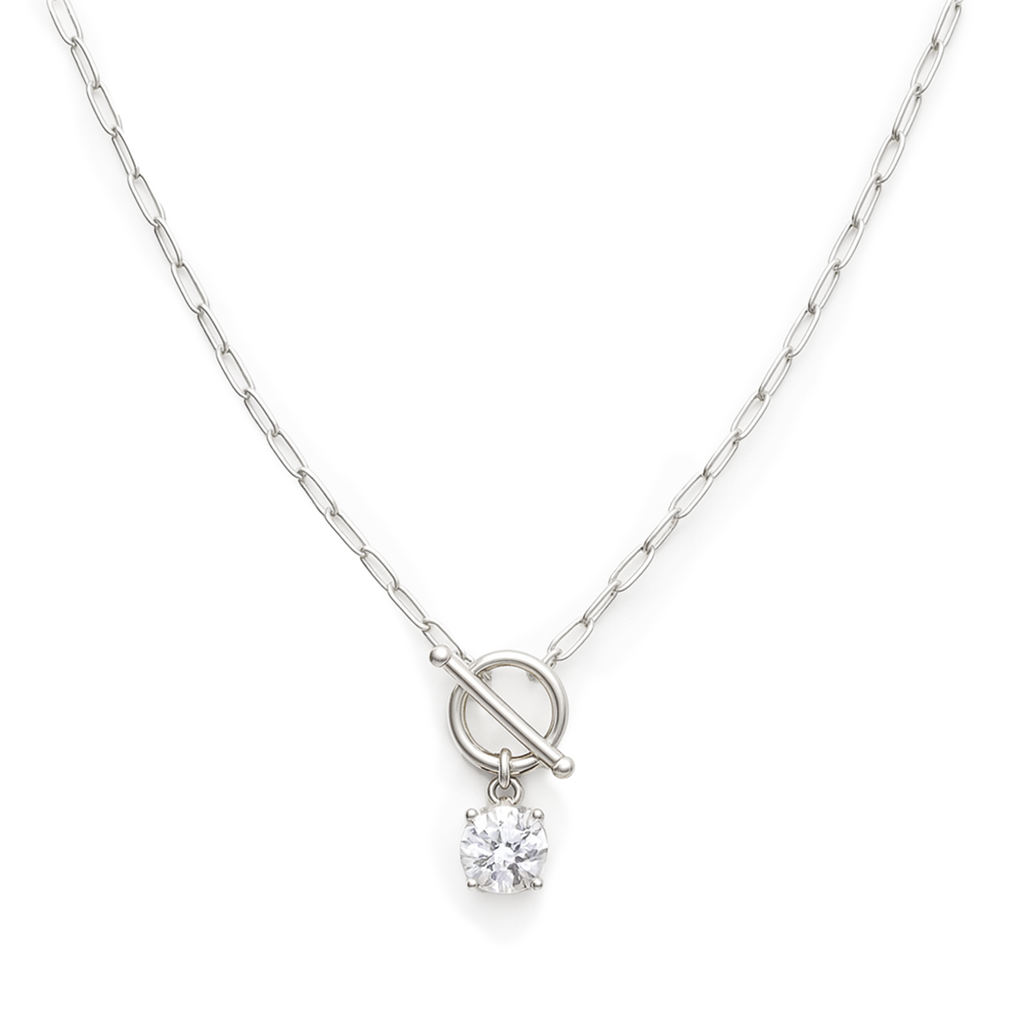 COLLAR CIRCONIA PLATA .925