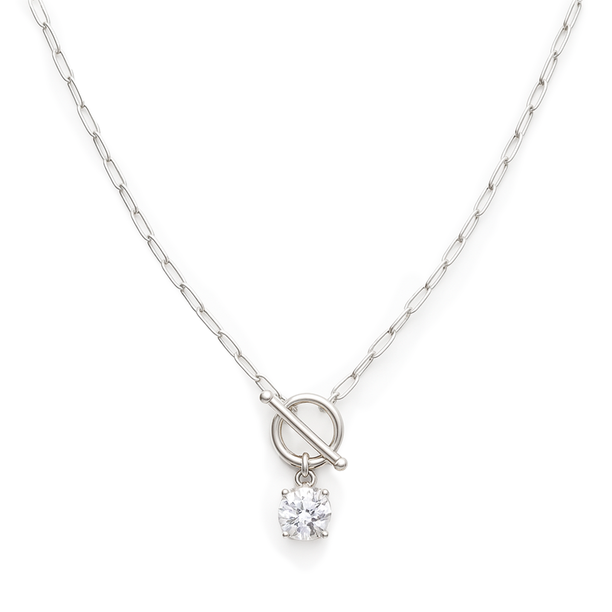 COLLAR CIRCONIA PLATA .925