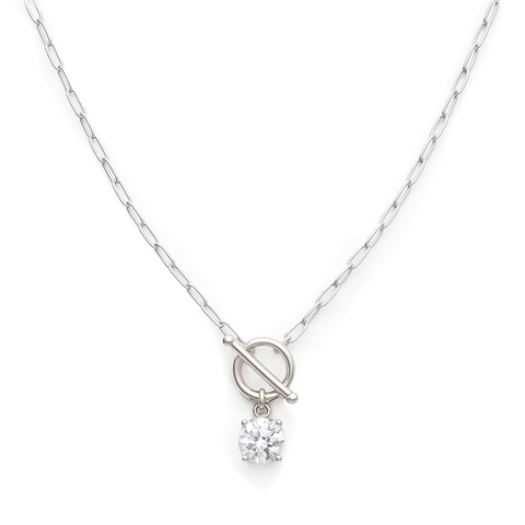 COLLAR CIRCONIA PLATA .925