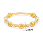 Anillo Inspirado Cartier con Micro Circonias Oro 10K