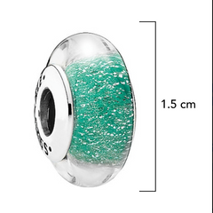 Charm Inspirado Pan 1:1 de Cristal de Murano Princesa Jazmin Plata .925