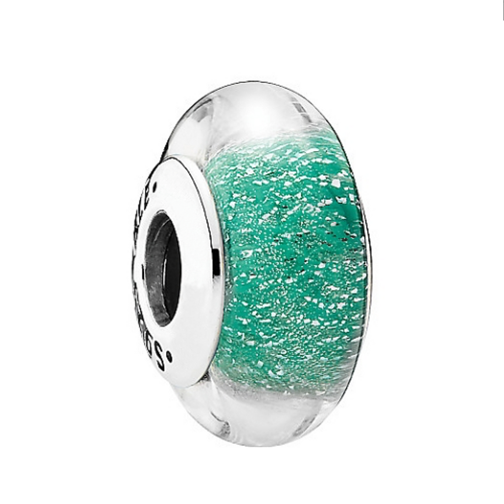 Charm Inspirado Pan 1:1 de Cristal de Murano Princesa Jazmin Plata .925