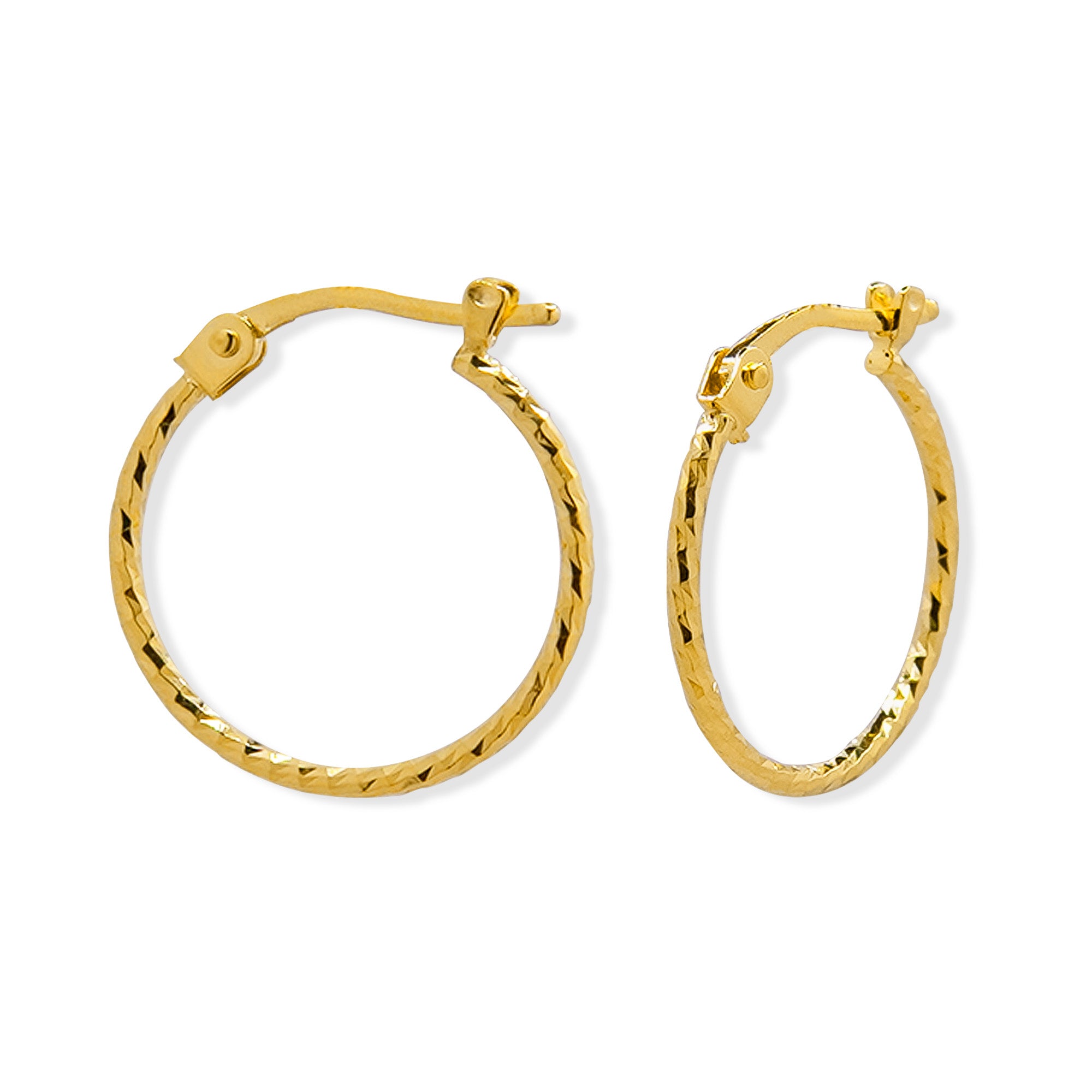 Arracada Diamantada 1.9cm Oro 10K