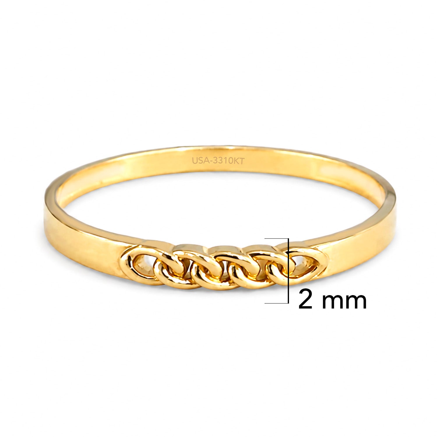 Anillo Eslabones Entrelazados Oro 10k