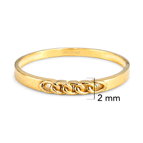 Anillo Eslabones Entrelazados Oro 10k