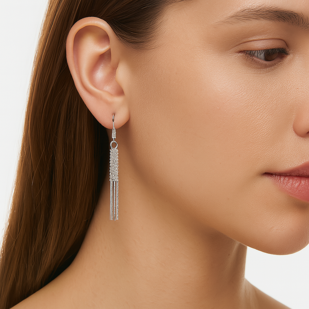 Arete largo Plata .925
