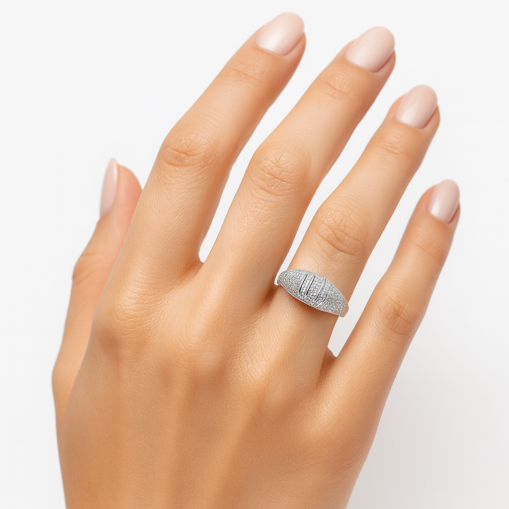 Anillo microcirconias Plata .925