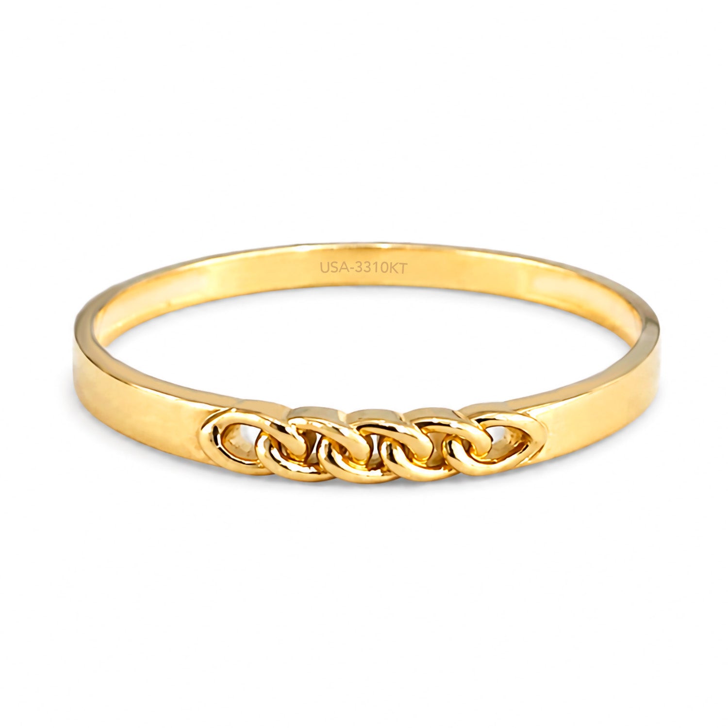 Anillo Eslabones Entrelazados Oro 10k