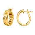 Arracada Inspirada Cartier 1:1 Amor y Circonias, Plata .925 con Baño de Oro 18k