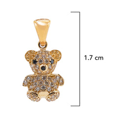 Dije Oso con Micro Circonias Oro 14K