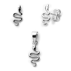 Juego Económico Serpiente Chica Lisa Plata .925