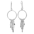 Arete Mediano Aro con Colgantes Hecho a Mano Plata .925