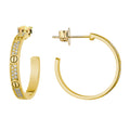 Arracada Inspirada Cartier 1:1 Amor Grande con Circonias, Plata .925 con Baño de Oro 18k