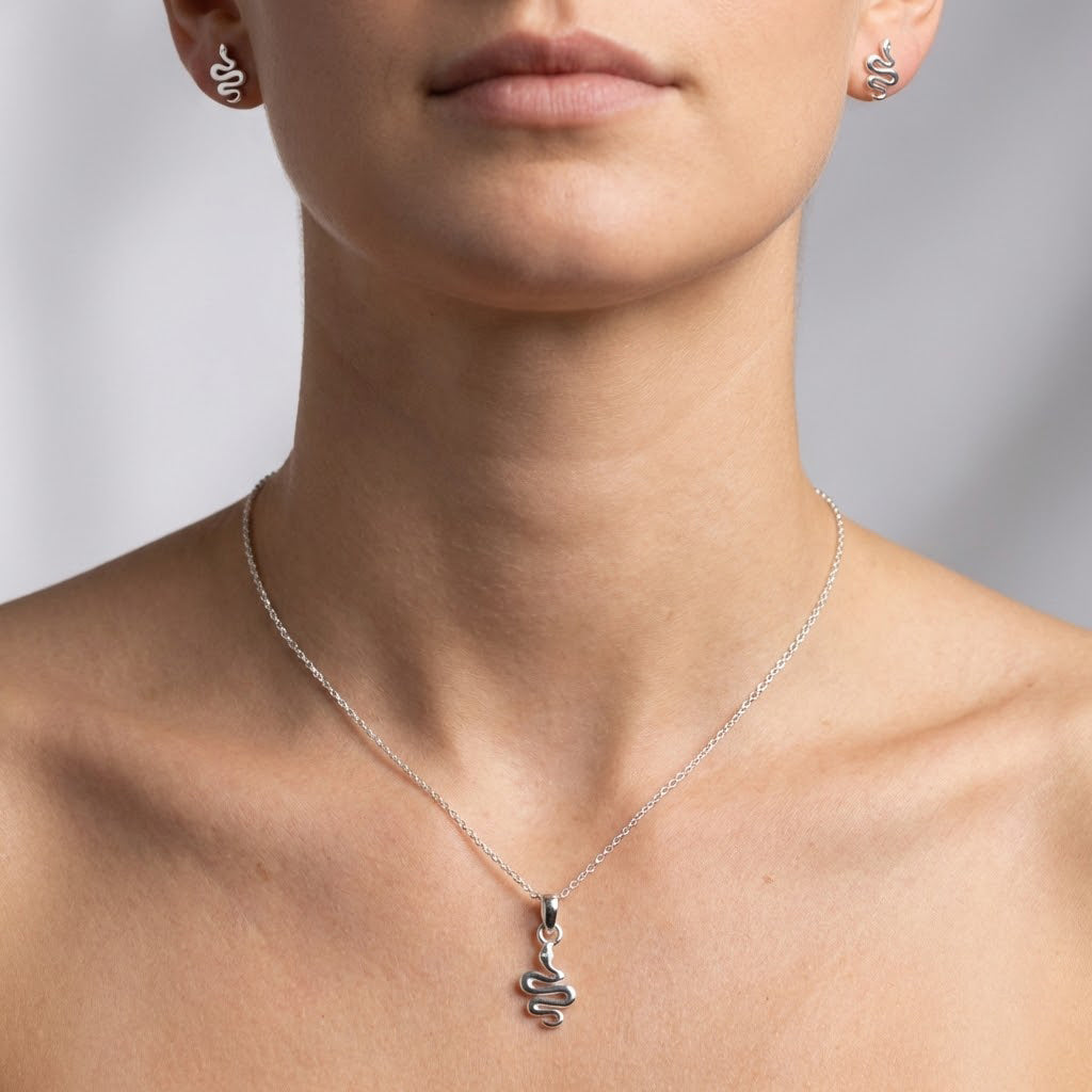 Juego Económico Serpiente Chica Lisa Plata .925