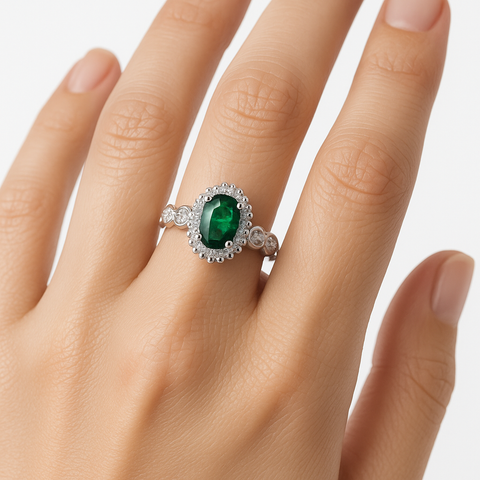 Anillo circonias Plata .925