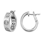Arracada Inspirada Cartier 1:1 Amor y Circonias, Plata .925 con Baño de Rodio