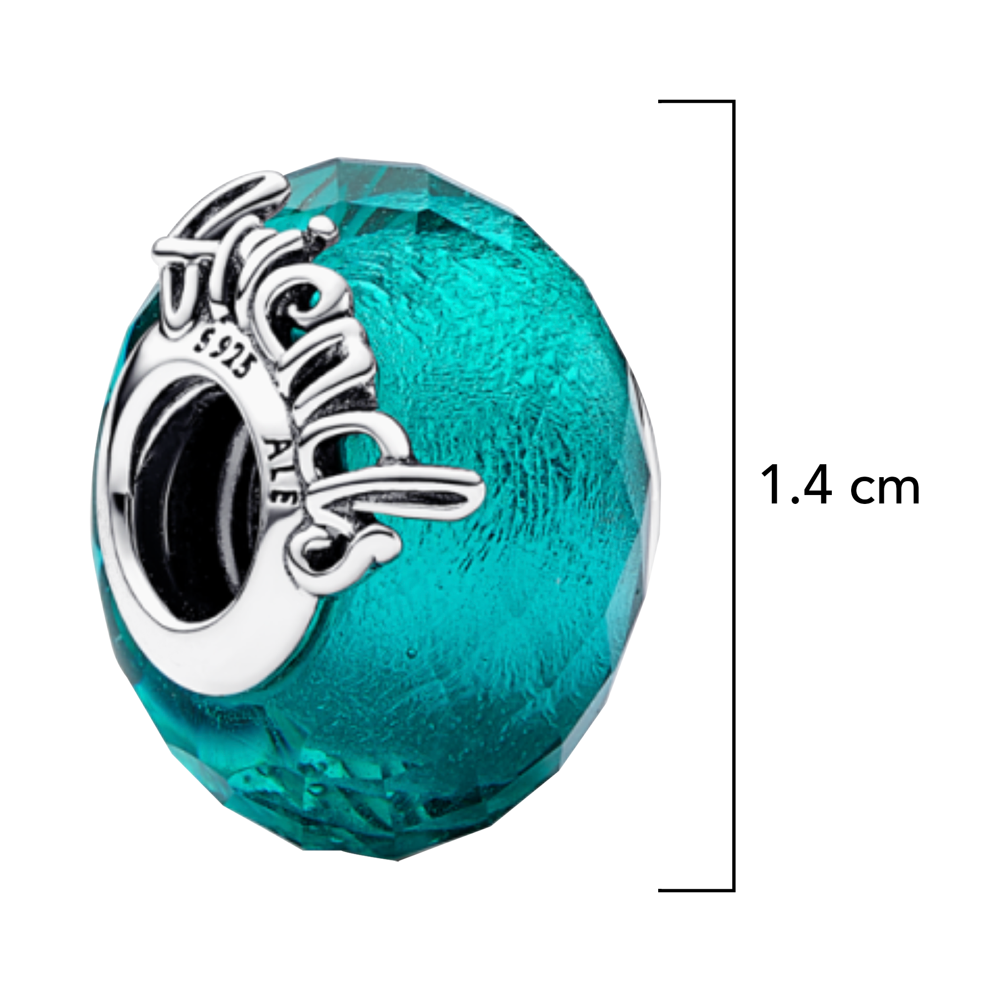 Charm Inspirado Pan 1:1 de Cristal Murano Friends Plata .925