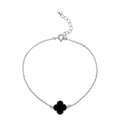 Pulsera 1 Flor Inspirada Van C Piedras Naturales Plata .925