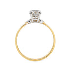 Anillo Solitario Maxi con Dos Corazones Oro 10K