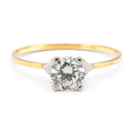 Anillo Solitario Maxi con Dos Corazones Oro 10K