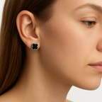 Arete Broquel Arete Flor Chica 8 mm Inspirado Van C Plata .925