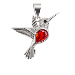 Dije Colibri con Circonia y Micro Circonias 2.5cm Plata .925