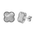 Arete Broquel Arete Flor Chica 8 mm Inspirado Van C Plata .925