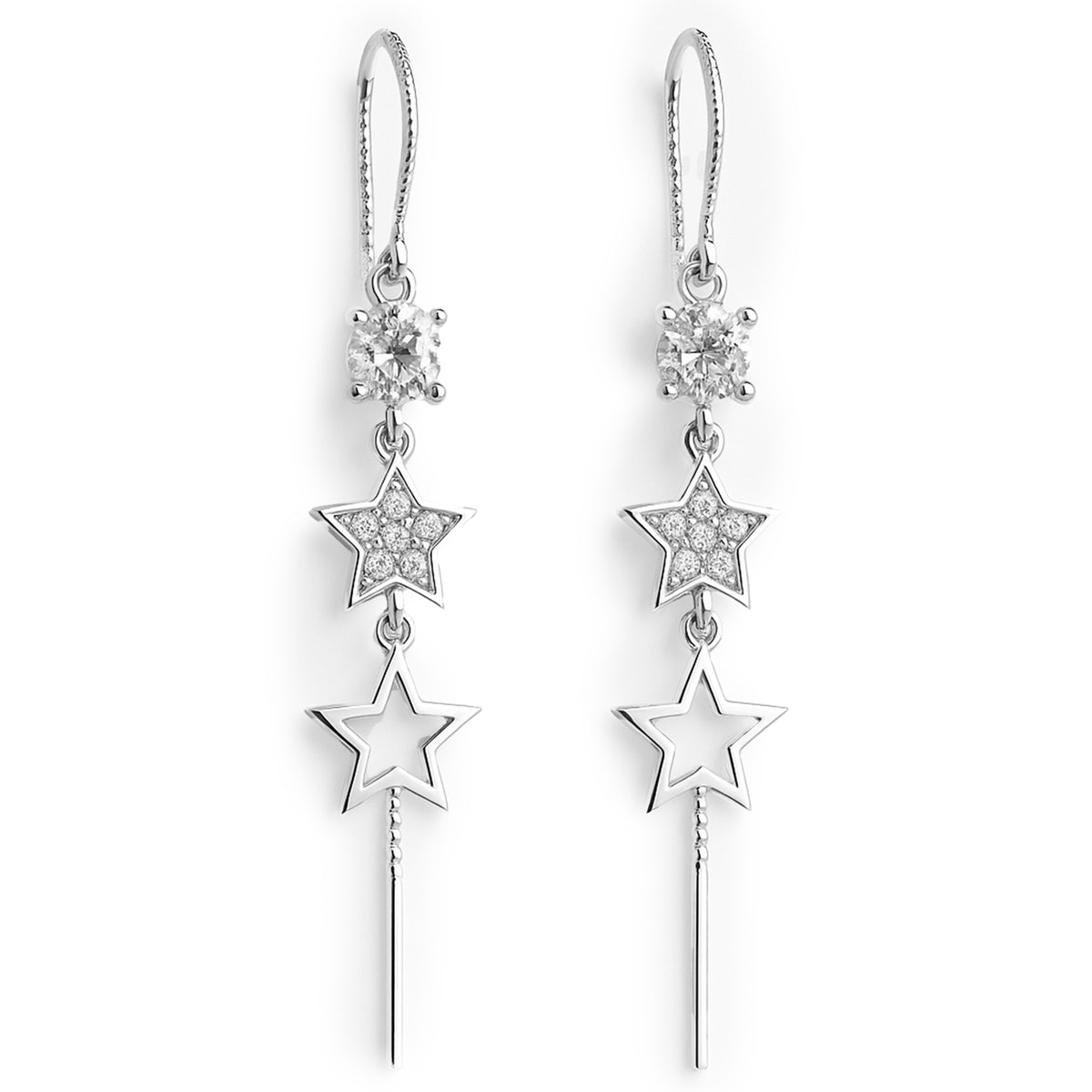 Arete estrella Plata .925