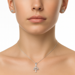 Juego Árbol de la Vida con Circonias Plata .925