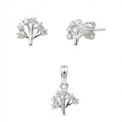 Juego Árbol de la Vida con Circonias Plata .925