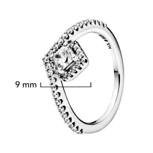 Anillo Pan 1:1 Deseos con Micro Circonias y Circonia Cuadrada , Plata .925