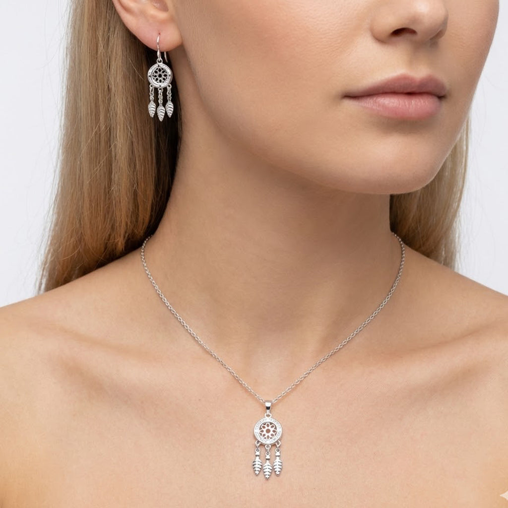 Juego de Atrapa Sueños con Circonias Plata .925