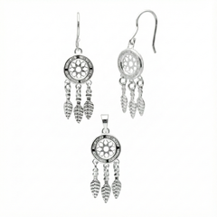 Juego de Atrapa Sueños con Circonias Plata .925