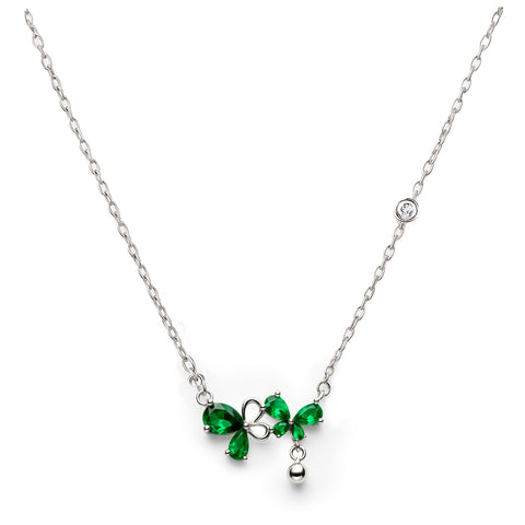 COLLAR MARIPOSAS PLATA .925