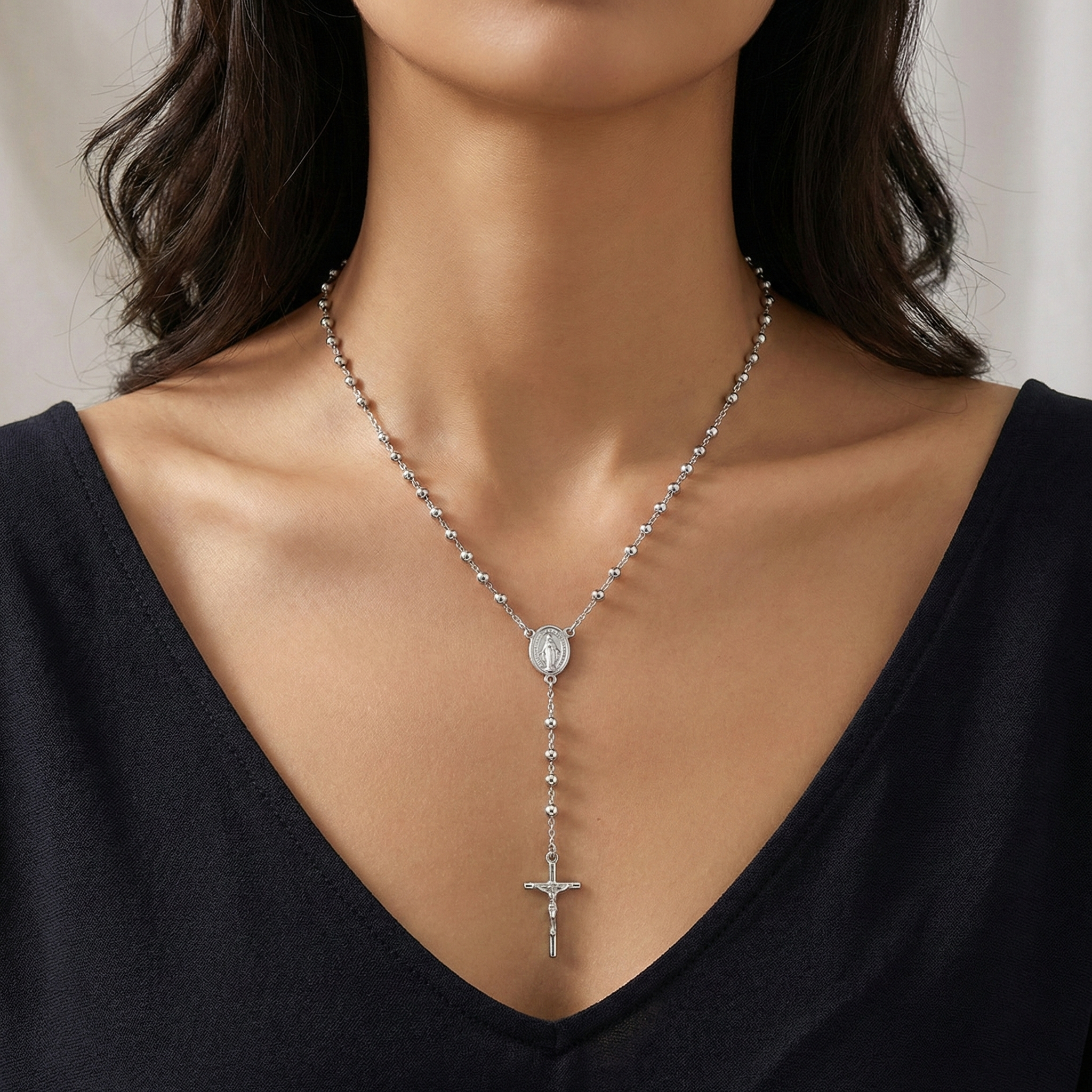 Rosario Virgen de Guadalupe Plata .925