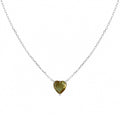 Collar Piedras SemiPreciosas Corazón de Zultanita, Plata .925 con Baño de Rodio