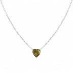 Collar Piedras SemiPreciosas Corazón de Zultanita, Plata .925 con Baño de Rodio