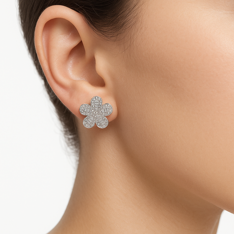 Broquel flor Plata .925
